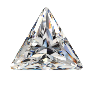 Cubic Zirconia - Triangle - White (PS) 