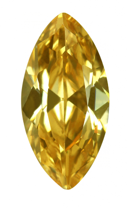 Cubic Zirconia - Marquise - Yellow (MS)