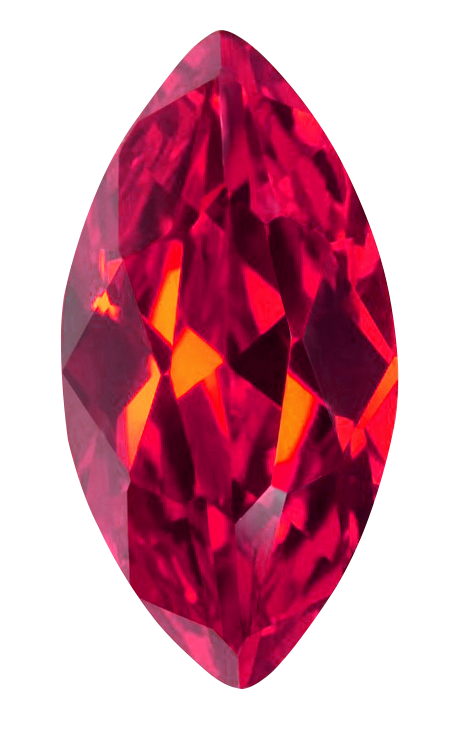 Synthetic Ruby - Corundum Marquise - red #5 (MS)