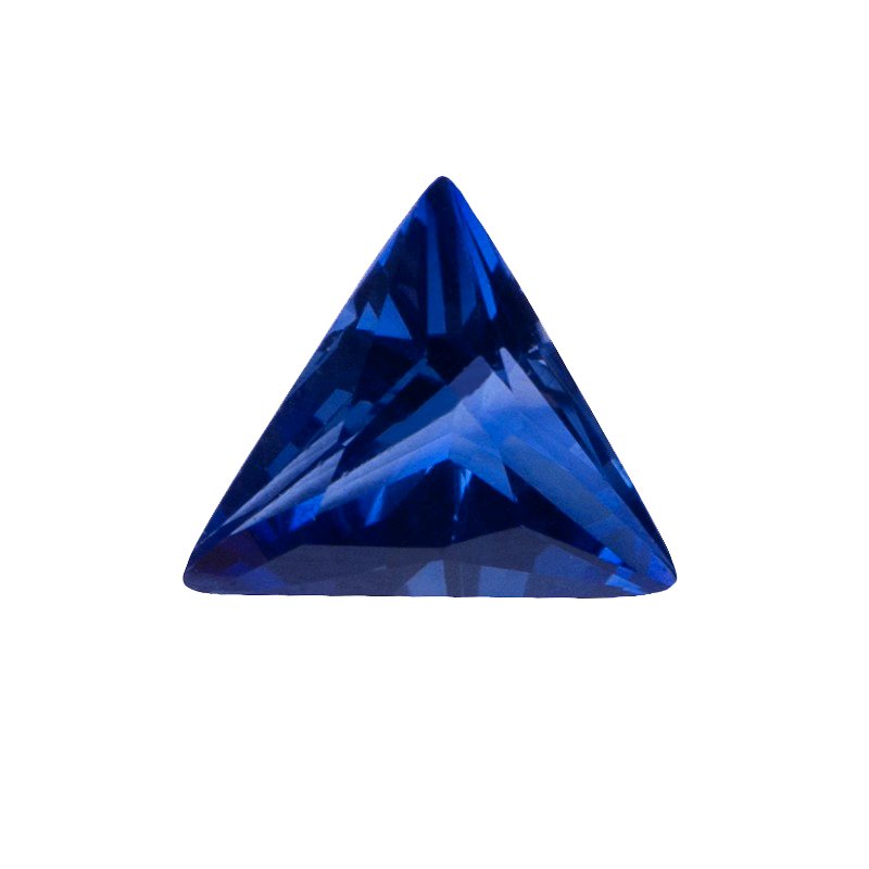 Synthetic Sapphire - Corundum Triangle - Blue #35 (TS) 