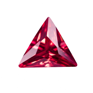 Synthetic Ruby - Corundum Triangle - red #5 (TS)