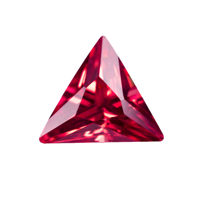 Synthetic Ruby - Corundum Triangle - red #5 (TS)
