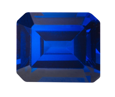 Synthetic Sapphire - Corundum Rectangle - Blue #35 (ES)