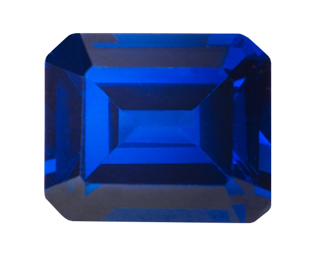 Synthetic Sapphire - Corundum Rectangle - Blue #35 (ES)