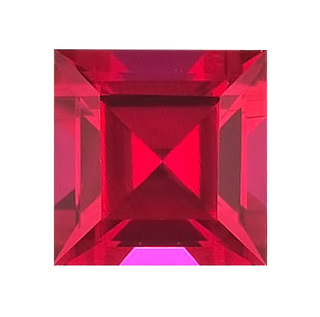 Synthetic Ruby - Corundum Square - red #5 (SQ)