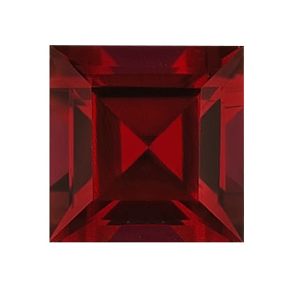 Synthetic Ruby - Corundum Square - red #8 (SQ) 