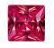 Synthetic Ruby - Corundum Square (Chamfer) - red #5 (SQP)