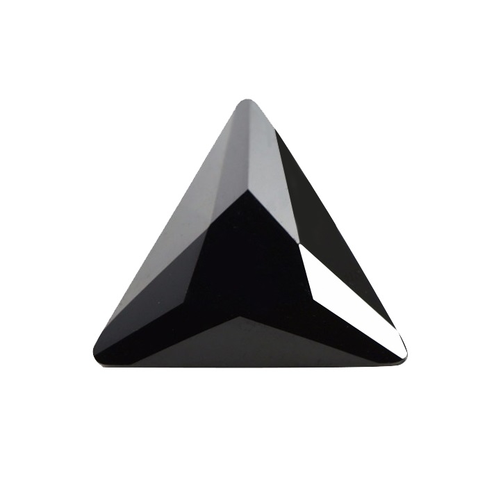 Cubic Zirconia - Triangle - Black (PS)