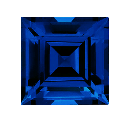 Synthetic Sapphire - Corundum Square - Blue #35 (SQ)