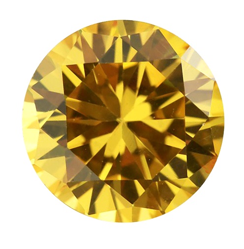 Cubic Zirconia - Round - Yellow (RS)
