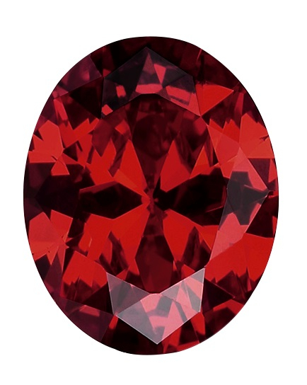 Synthetic Ruby - Corundum Oval - red #8 (OS)
